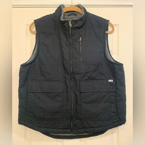 Lee Men’s Black Canvas Gray Sherpa Work Wear XL                     Vest 2869-Hg